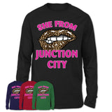 She From Junction City Kansas Gift Cheetah Leopard Sexy Lips Shirt