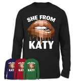 She From Katy Texas T-Shirt Black Lives Matter Sexy Lips Girl Shirt