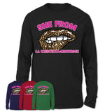 She From La Crescenta-Montrose California Gift Cheetah Leopard Sexy Lips Shirt