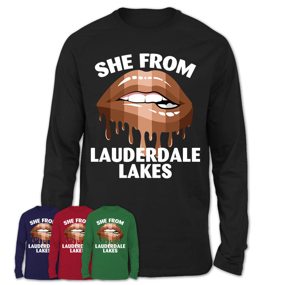 She From Lauderdale Lakes Florida T-Shirt Black Lives Matter Sexy Lips Girl Shirt