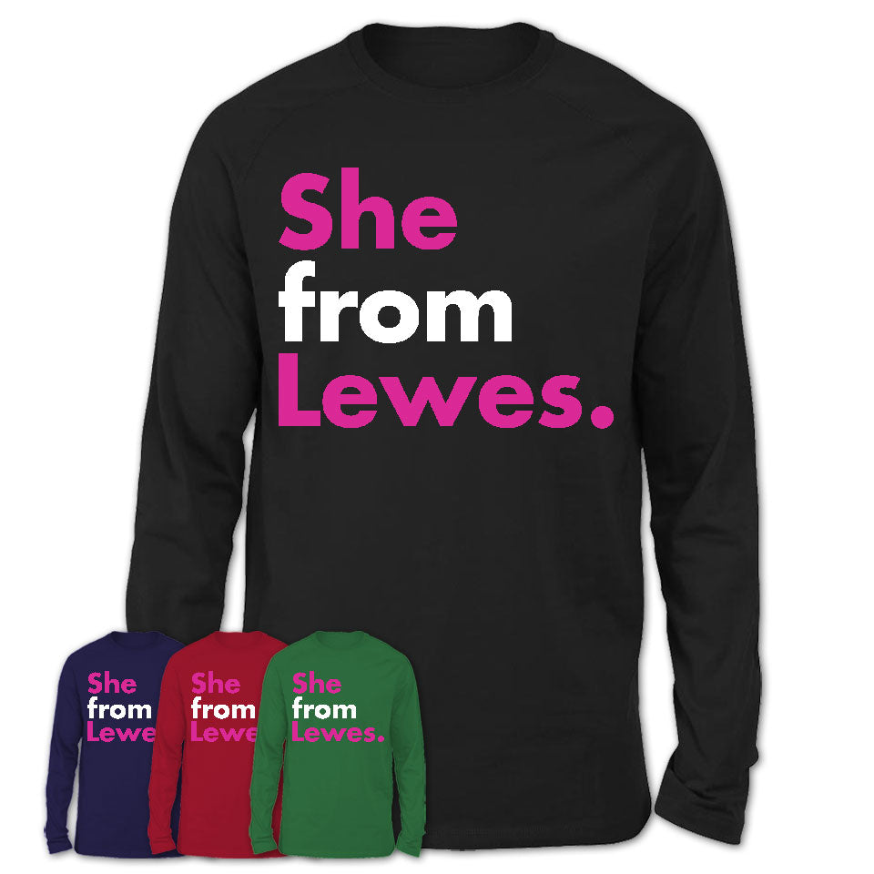 She From Lewes Shirt Delaware State Birthday Gift For Her