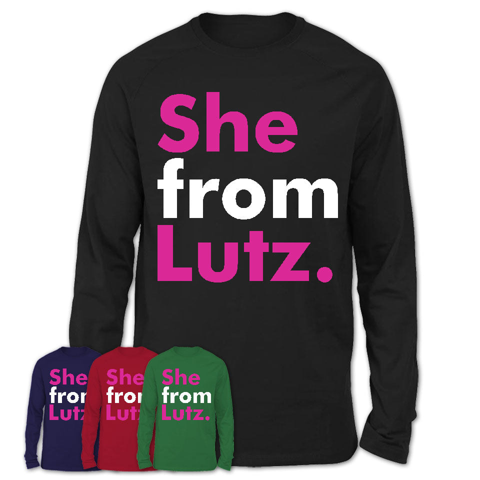 She From Lutz Shirt Florida State Birthday Gift For Her
