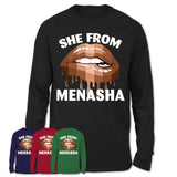 She From Menasha Wisconsin T-Shirt Black Lives Matter Sexy Lips Girl Shirt