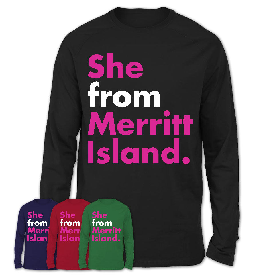 She From Merritt Island Shirt Florida State Birthday Gift For Her