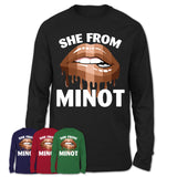 She From Minot North Dakota T-Shirt Black Lives Matter Sexy Lips Girl Shirt