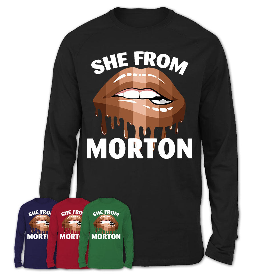 She From Morton Illinois T-Shirt Black Lives Matter Sexy Lips Girl Shirt