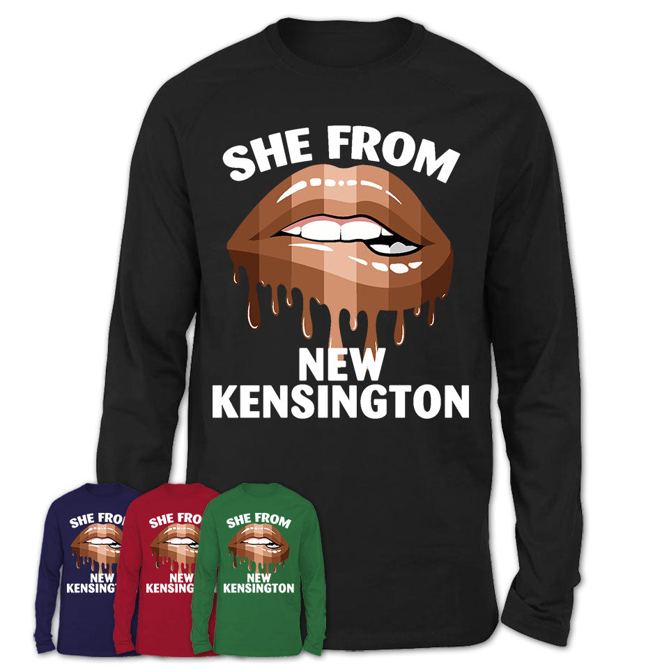 She From New Kensington Pennsylvania T-Shirt Black Lives Matter Sexy Lips Girl Shirt