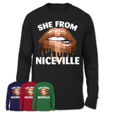 She From Niceville Florida T-Shirt Black Lives Matter Sexy Lips Girl Shirt