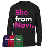 She From Novi Shirt Michigan State Birthday Gift For Her