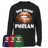 She From Phelan California T-Shirt Black Lives Matter Sexy Lips Girl Shirt