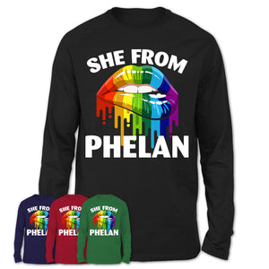 She From Phelan California T-Shirt LGBT Pride Sexy Lips Gift Shirt