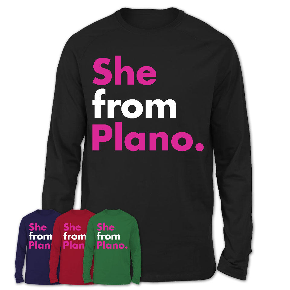 She From Plano Shirt Texas State Birthday Gift For Her