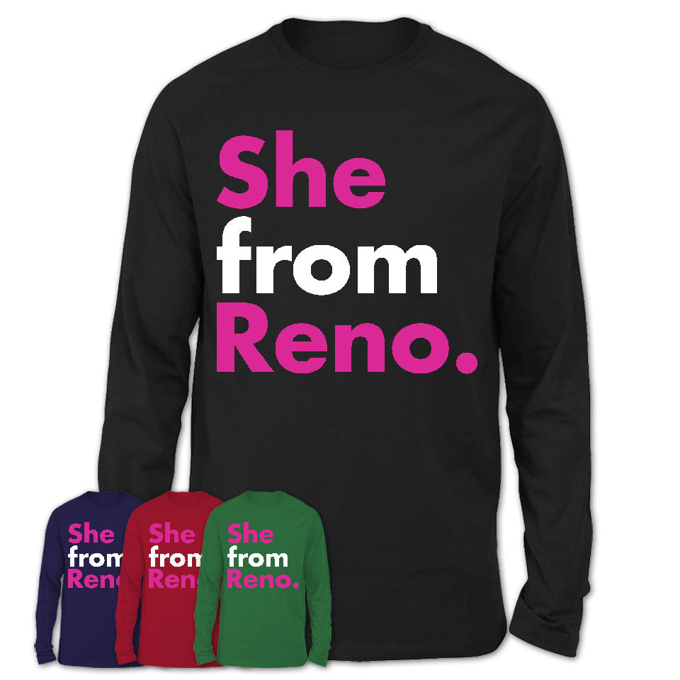 She From Reno Shirt Nevada State Birthday Gift For Her