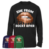 She From Rocky River Ohio T-Shirt Black Lives Matter Sexy Lips Girl Shirt