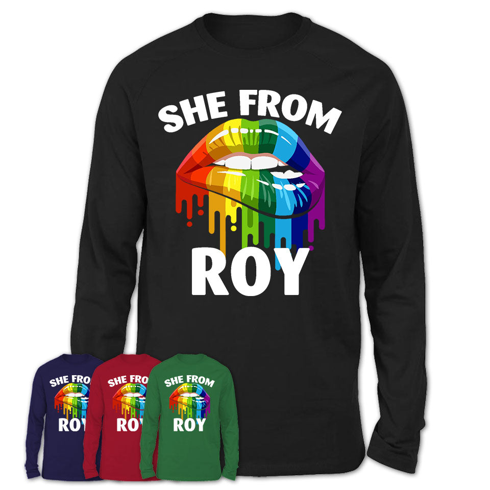 She From Roy Utah T-Shirt LGBT Pride Sexy Lips Gift Shirt
