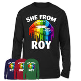 She From Roy Utah T-Shirt LGBT Pride Sexy Lips Gift Shirt