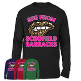 She From Schofield Barracks Hawaii Gift Cheetah Leopard Sexy Lips Shirt