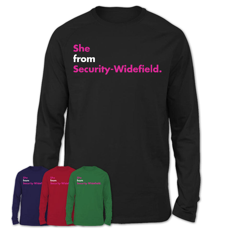 She From Security-Widefield Shirt Colorado State Birthday Gift For Her