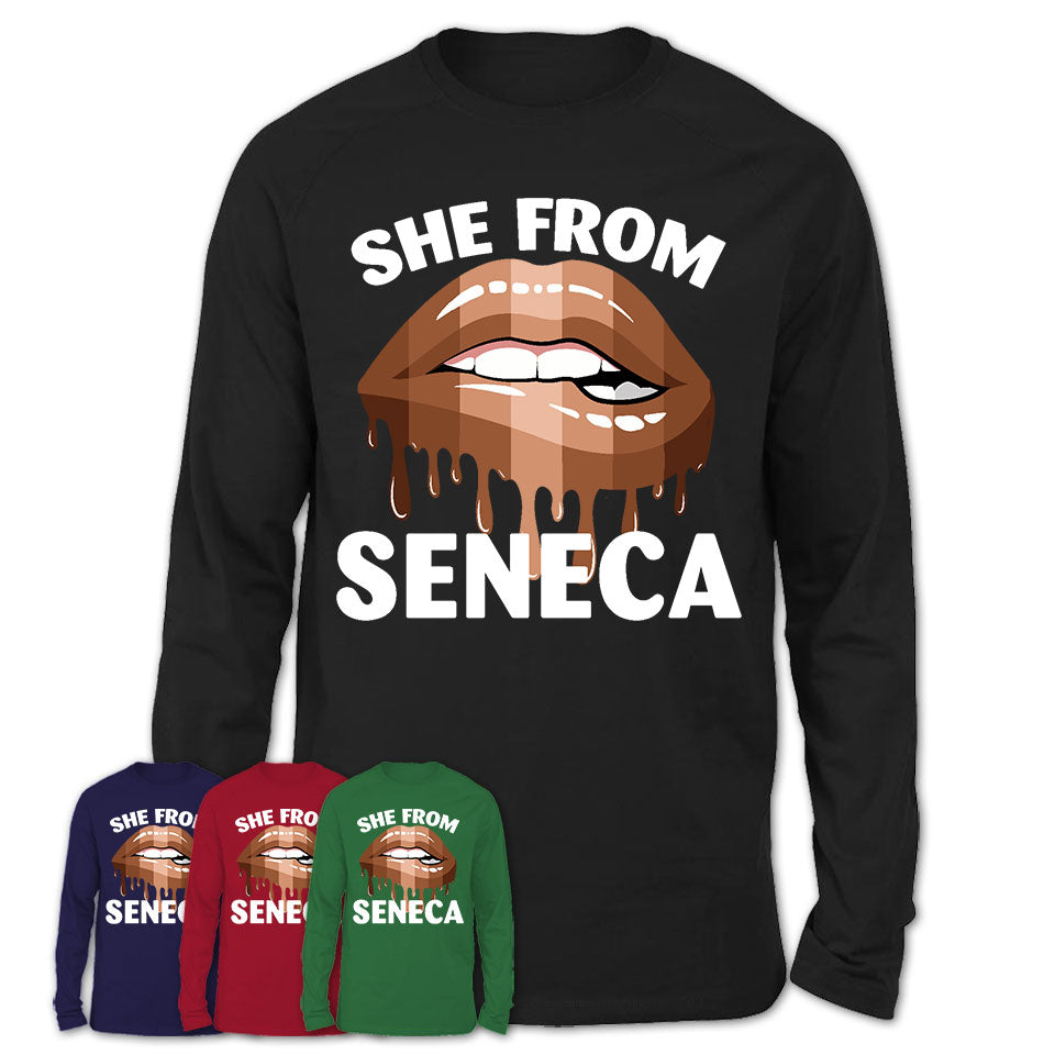 She From Seneca South Carolina T-Shirt Black Lives Matter Sexy Lips Girl Shirt