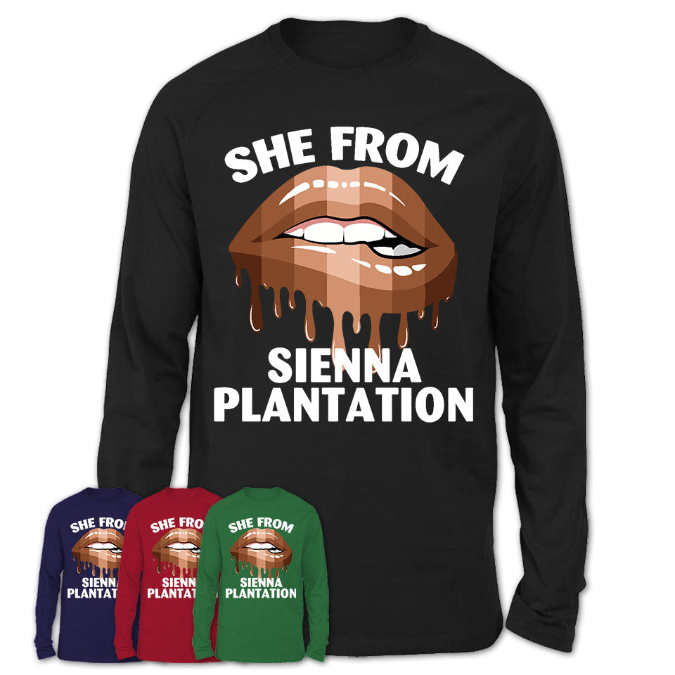 She From Sienna Plantation Texas T-Shirt Black Lives Matter Sexy Lips Girl Shirt