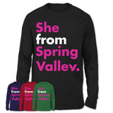 She From Spring Valley Shirt Nevada State Birthday Gift For Her