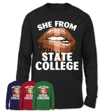 She From State College Pennsylvania T-Shirt Black Lives Matter Sexy Lips Girl Shirt