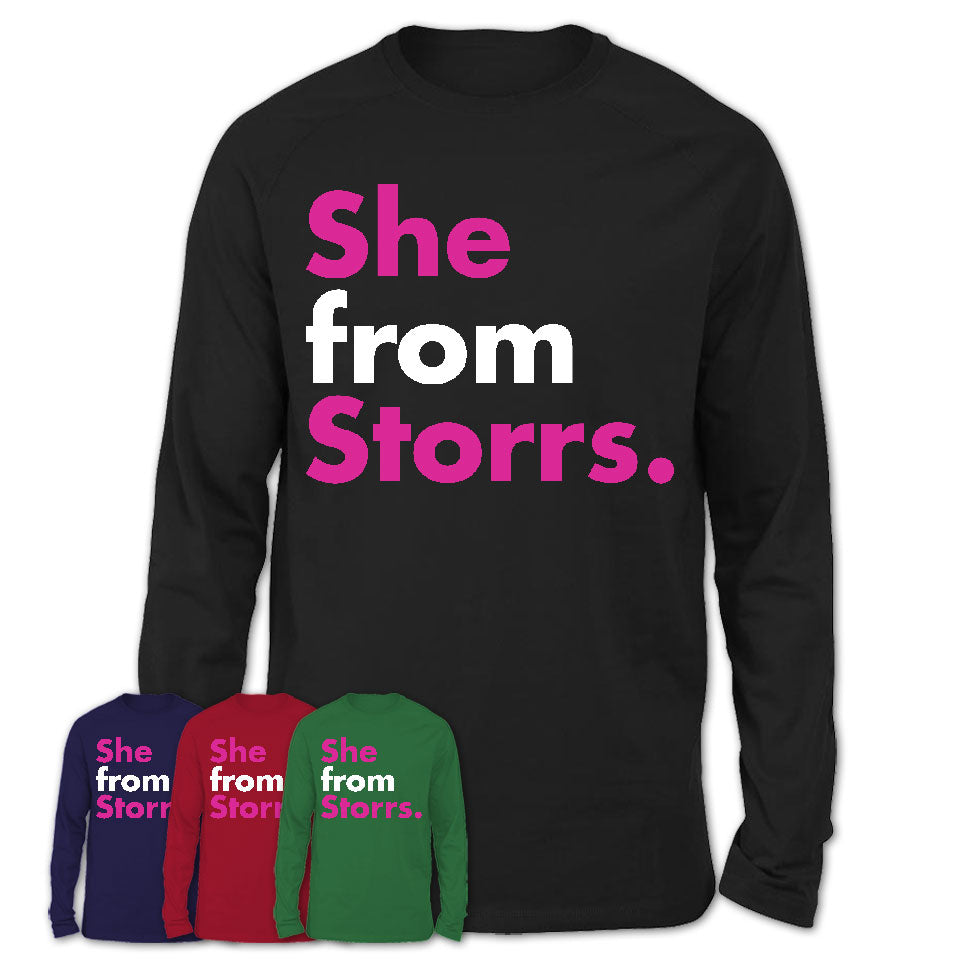 She From Storrs Shirt Connecticut State Birthday Gift For Her