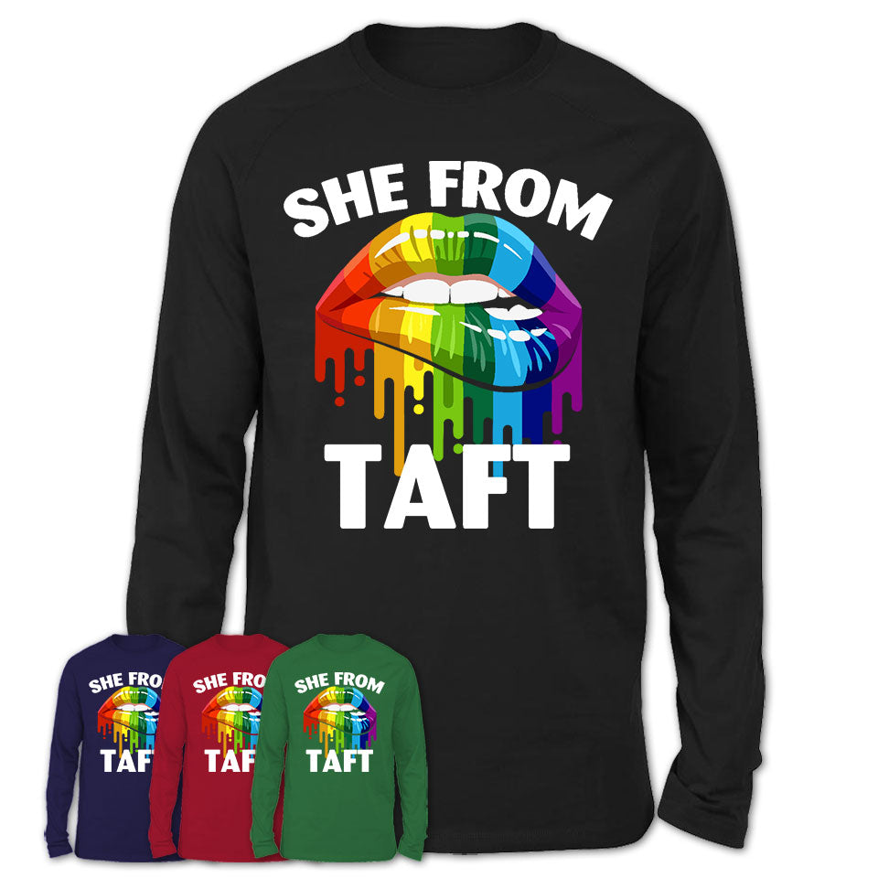 She From Taft California T-Shirt LGBT Pride Sexy Lips Gift Shirt