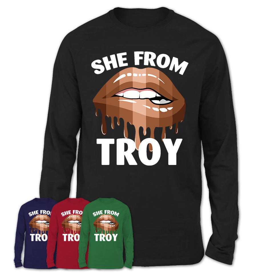 She From Troy Michigan T-Shirt Black Lives Matter Sexy Lips Girl Shirt