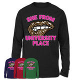 She From University Place Washington Gift Cheetah Leopard Sexy Lips Shirt