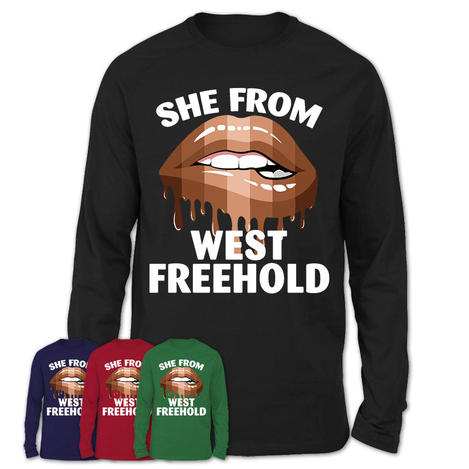 She From West Freehold New Jersey T-Shirt Black Lives Matter Sexy Lips Girl Shirt