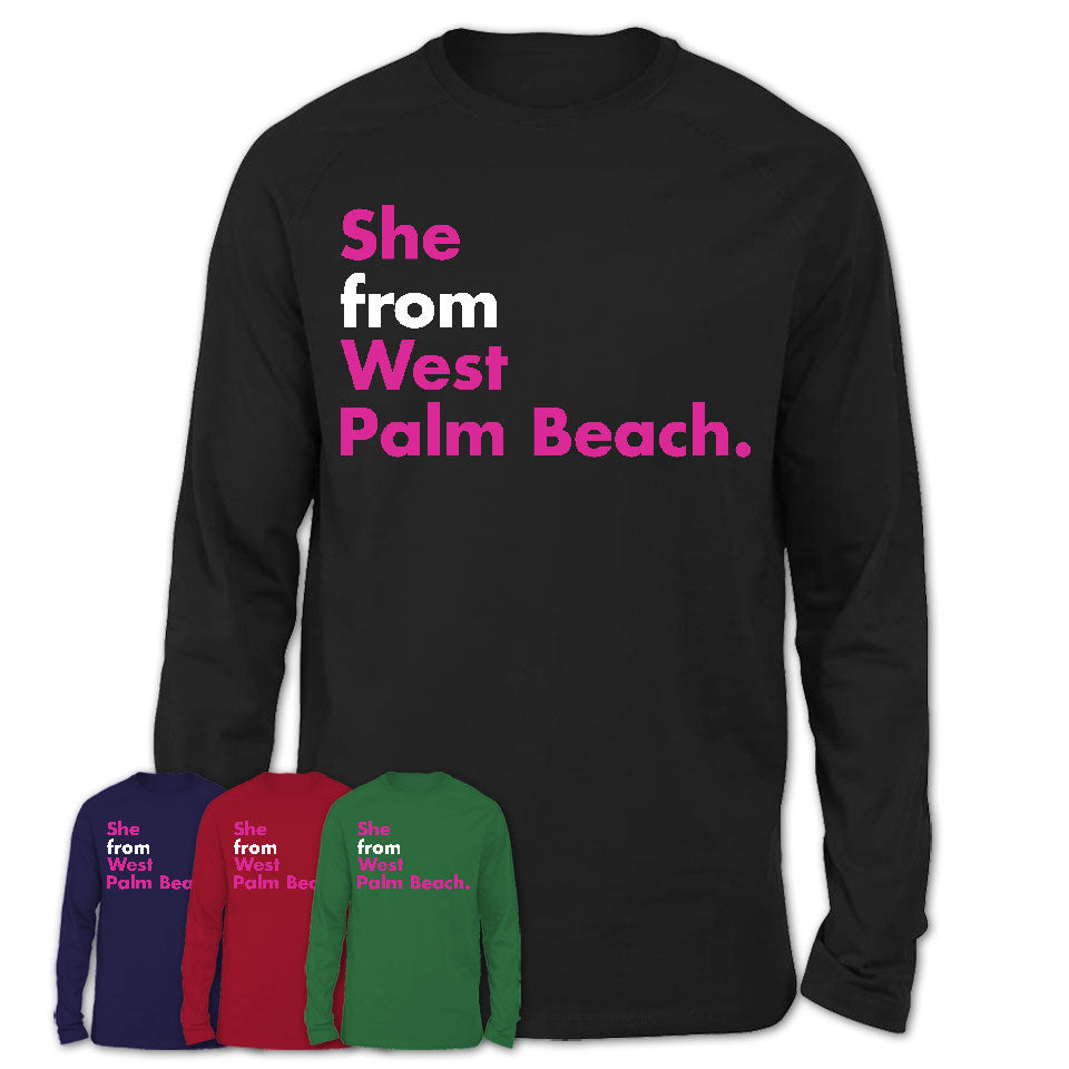 She From West Palm Beach Shirt Florida State Birthday Gift For Her