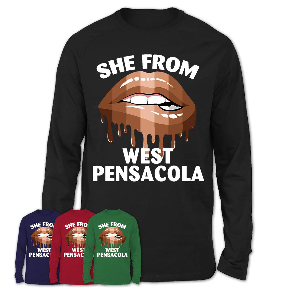 She From West Pensacola Florida T-Shirt Black Lives Matter Sexy Lips Girl Shirt