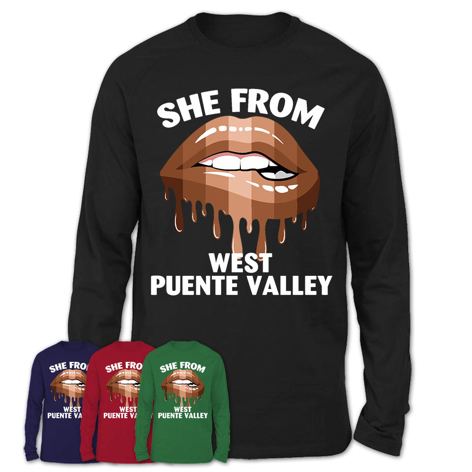 She From West Puente Valley California T-Shirt Black Lives Matter Sexy Lips Girl Shirt