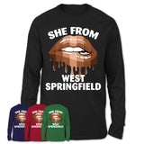 She From West Springfield Massachusetts T-Shirt Black Lives Matter Sexy Lips Girl Shirt