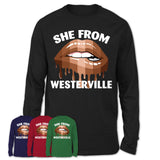 She From Westerville Ohio T-Shirt Black Lives Matter Sexy Lips Girl Shirt