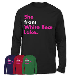 She From White Bear Lake Shirt Minnesota State Birthday Gift For Her