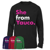 She From Yauco Shirt Puerto Rico State Birthday Gift For Her