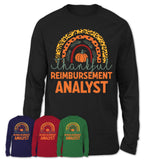 Thankful Reimbursement Analyst Shirt, Pumpkin Rainbow Sweater for Fall Lovers, Thanksgiving Gift for Reimbursement Analyst Women