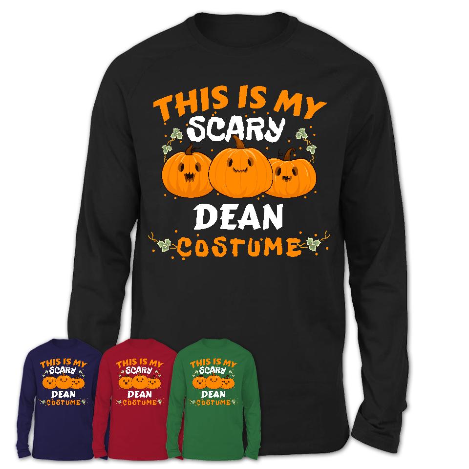 This Is My Scary Dean Costume, Halloween Pumpkin Shirt, Funny Coworker Gift