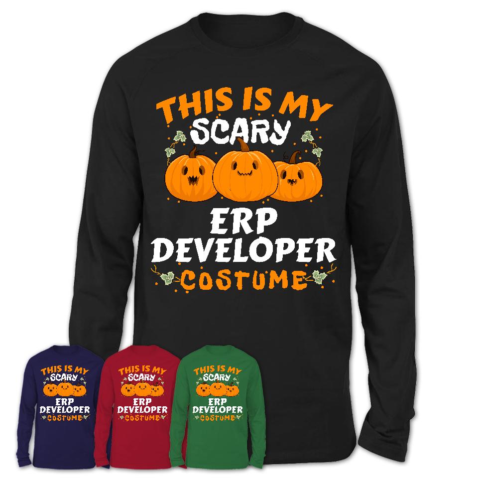 This Is My Scary Erp Developer Costume, Halloween Pumpkin Shirt, Funny Coworker Gift