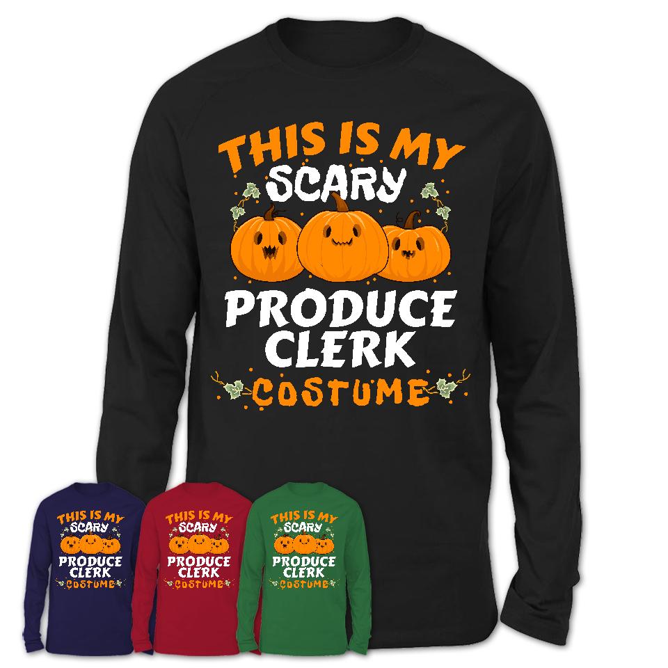 This Is My Scary Produce Clerk Costume, Halloween Pumpkin Shirt, Funny Coworker Gift