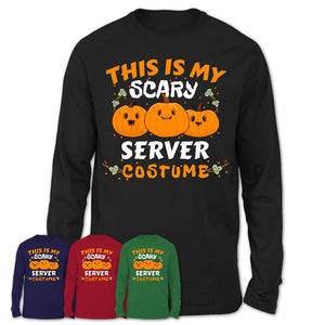 This Is My Scary Server Costume, Halloween Pumpkin Shirt, Funny Coworker Gift