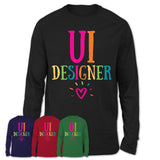 Ui Designer Rainbow Lettering Heart Shirt, Employee Appreciation Gifts