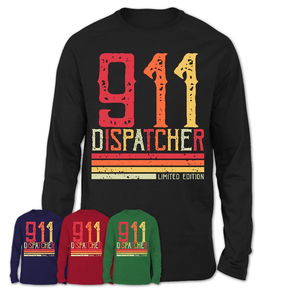 Vintage 911 Dispatcher Limited Edition Job Shirt, Coworker Birthday Gift Idea