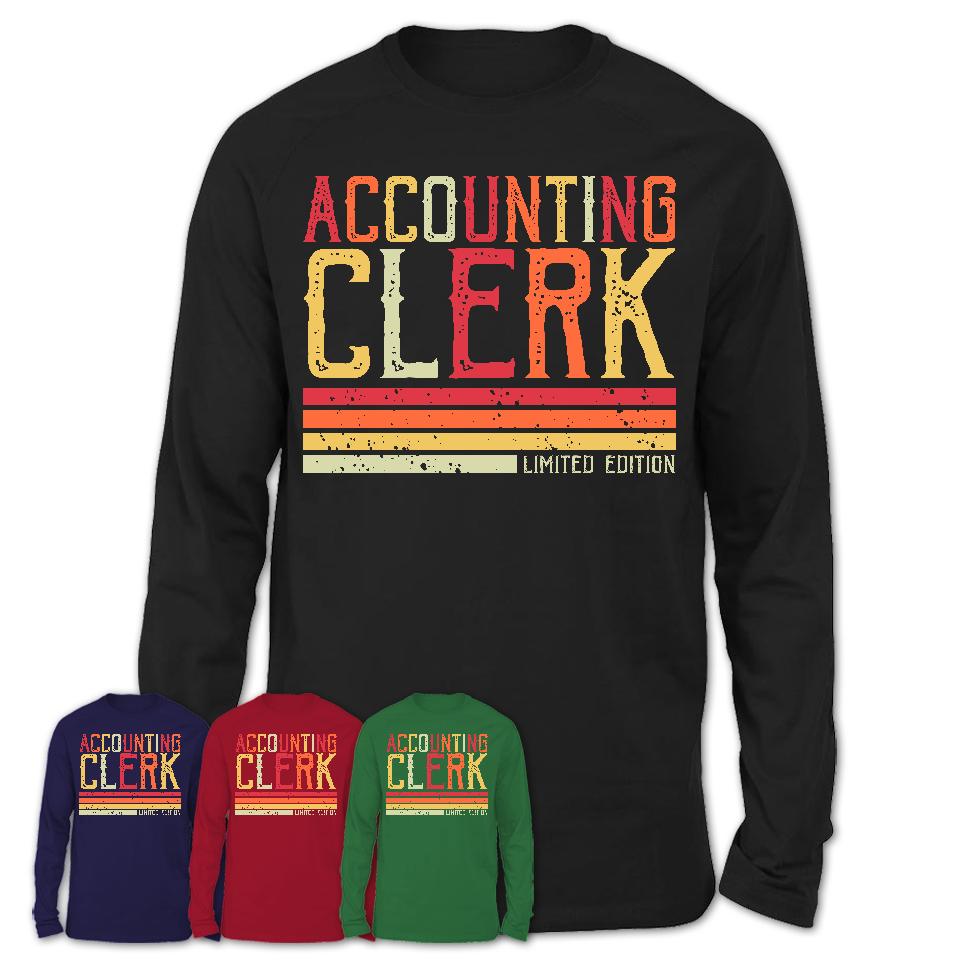 Vintage Accounting Clerk Limited Edition Job Shirt, Coworker Birthday Gift Idea