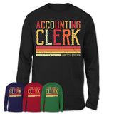 Vintage Accounting Clerk Limited Edition Job Shirt, Coworker Birthday Gift Idea