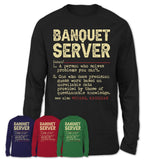 Vintage Banquet Server Definition Shirt, Funny Coworker Gift Idea for Banquet Server, New Job Gift