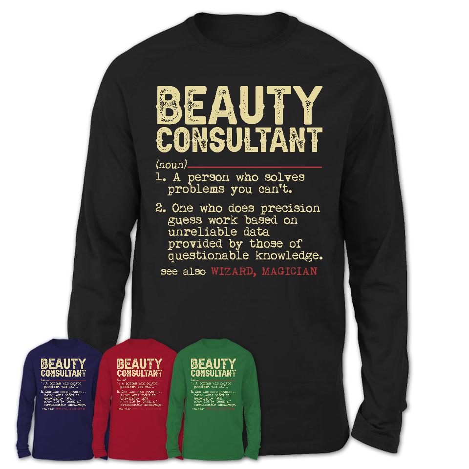 Vintage Beauty Consultant Definition Shirt, Funny Coworker Gift Idea for Beauty Consultant, New Job Gift