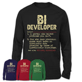 Vintage Bi Developer Definition Shirt, Funny Coworker Gift Idea for Bi Developer, New Job Gift